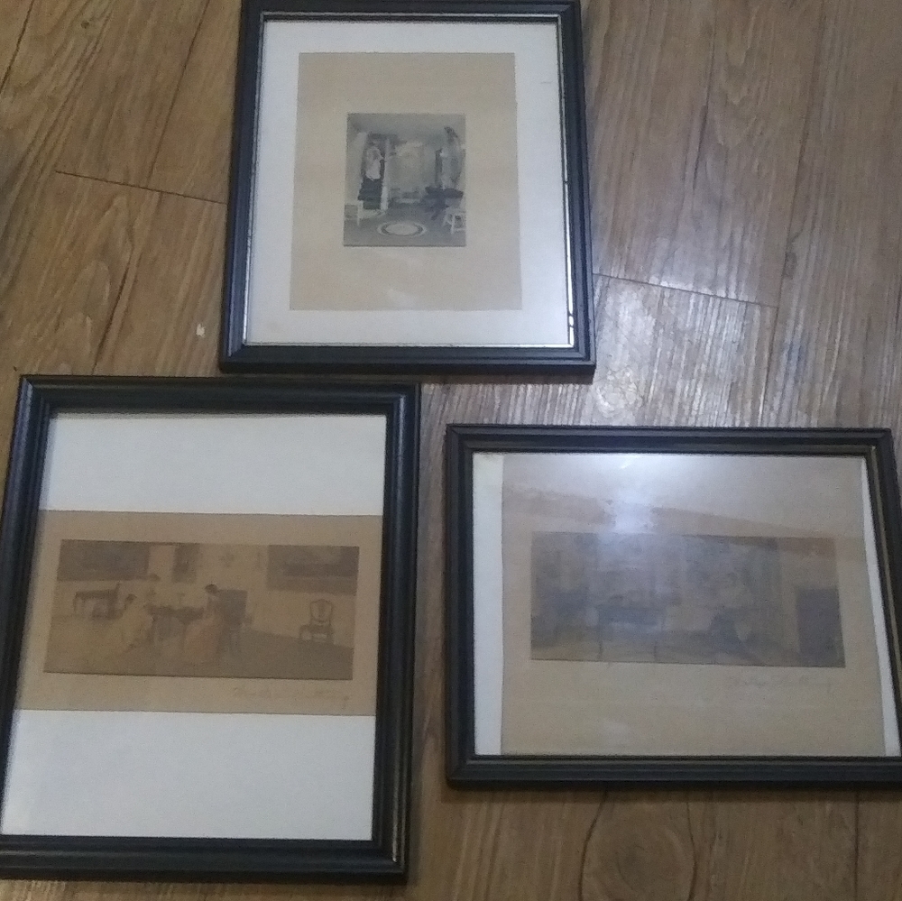 3 Colored Photographs by W. Nutting